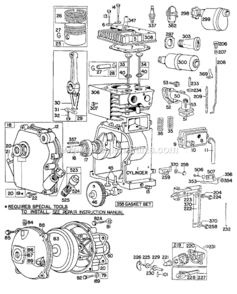 Page A Diagram and Parts List for 60300  Briggs and Stratton Engine